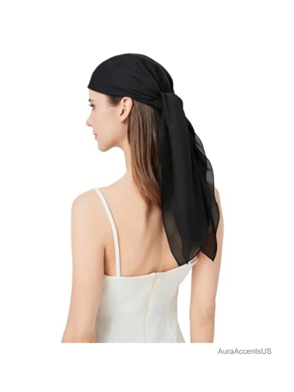 100% Mulberry Silk 35'' Square Scarf for Hair Sleeping Wrap